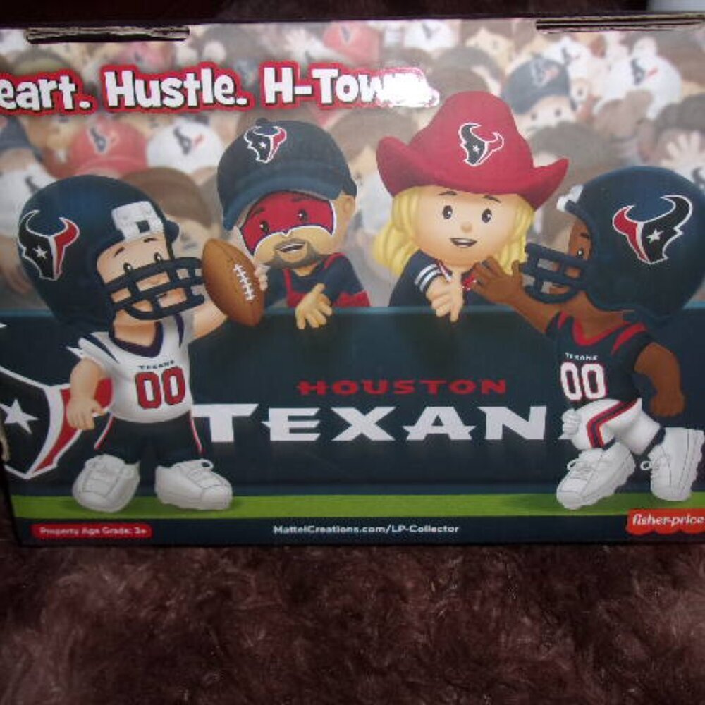 Fisher Price Little People x NFL Collector Houston Texans Figure 4-Pack New - Picture 3 of 7
